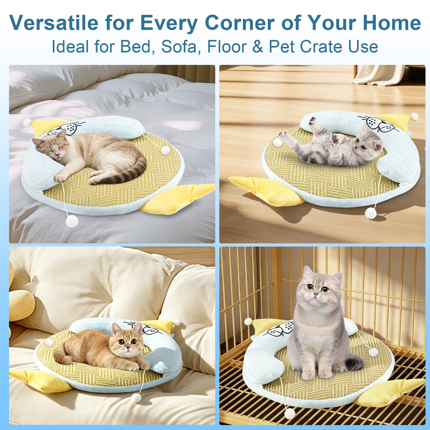Twinsing Cooling Mat Washable Cat Bed