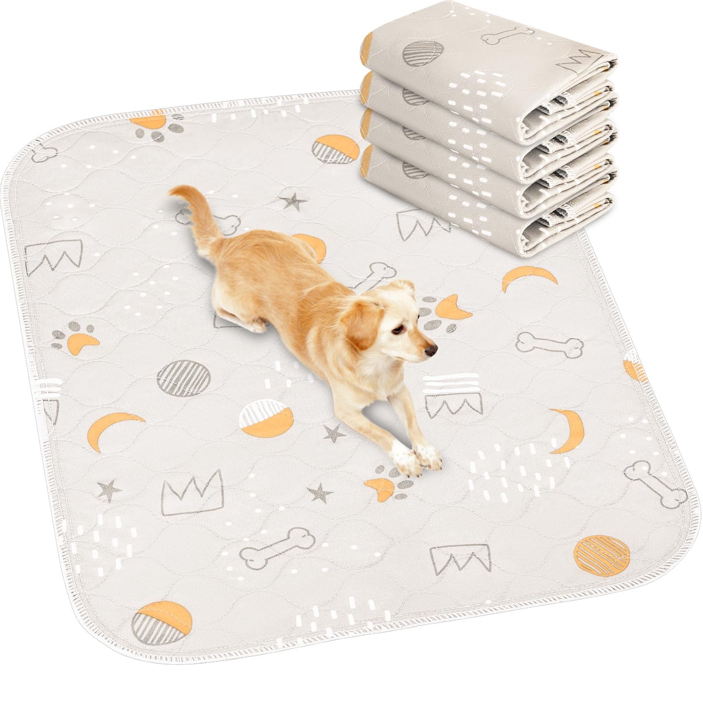 UPSKY Washable Pee Pads for Dogs 2 Pack 41”x 41” Reusable Puppy Pads Waterproof Pet Training Pads, Non-Slip Dog Mats Fast Absorbent Whelping Pads for Playpen, Potty, Crate, Bed