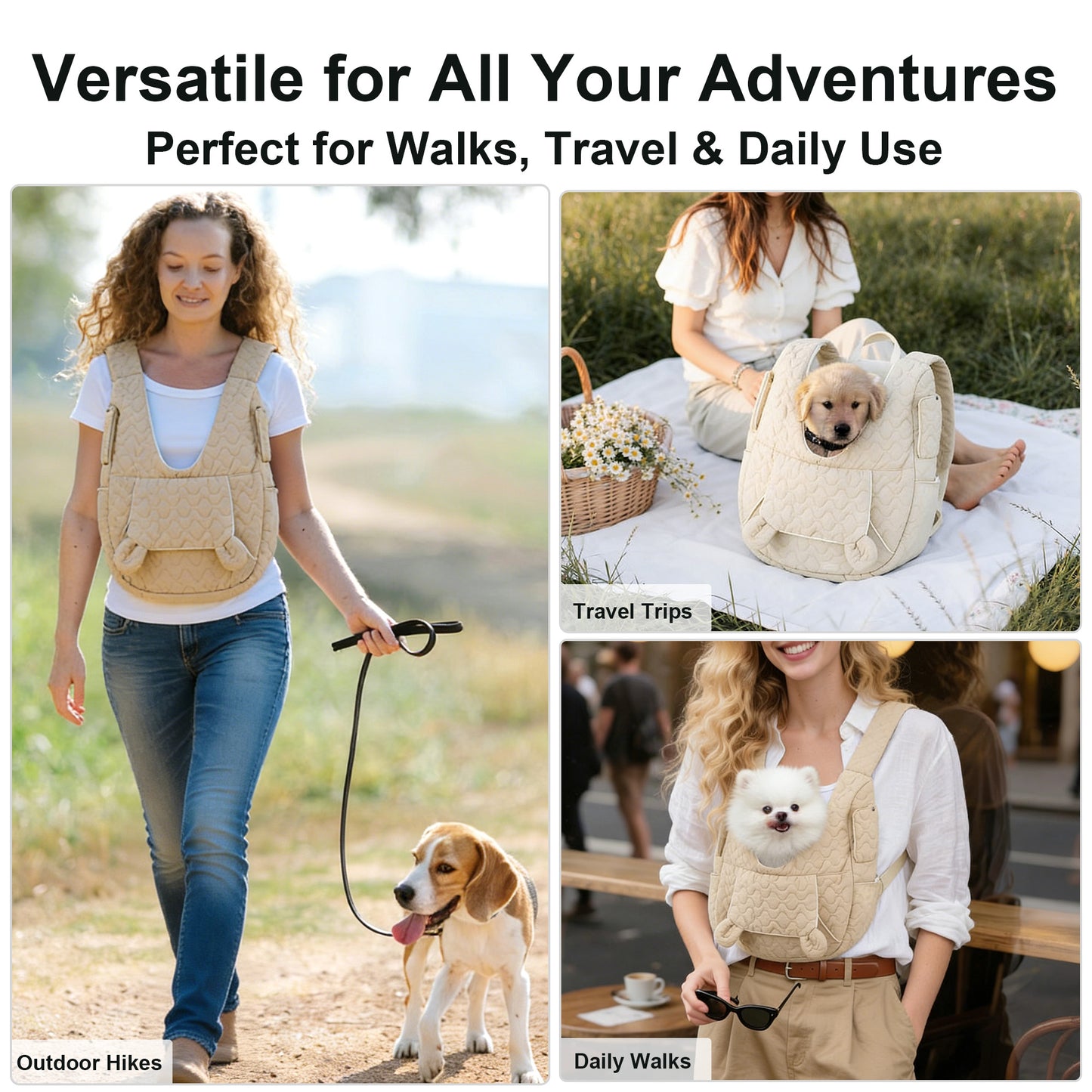Twinsing Breathable Shoulder Strap Dog & Cat Backpack Carrier, Brown