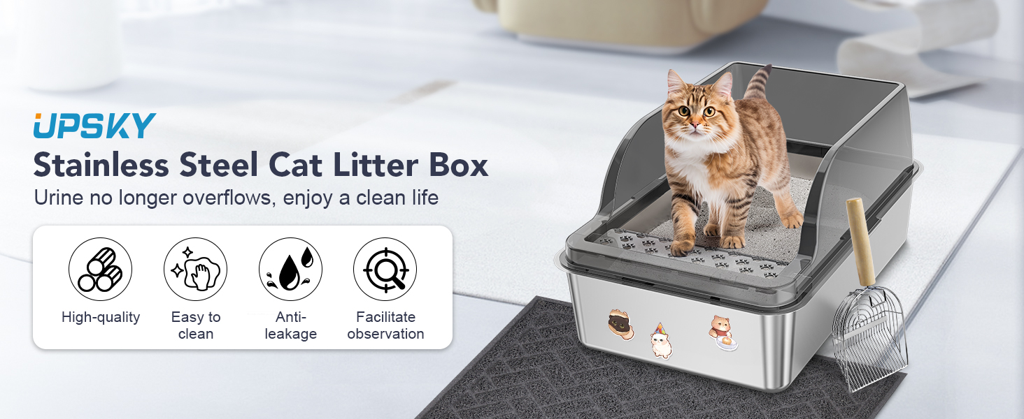 Stainless Steel Cat Litter Box
