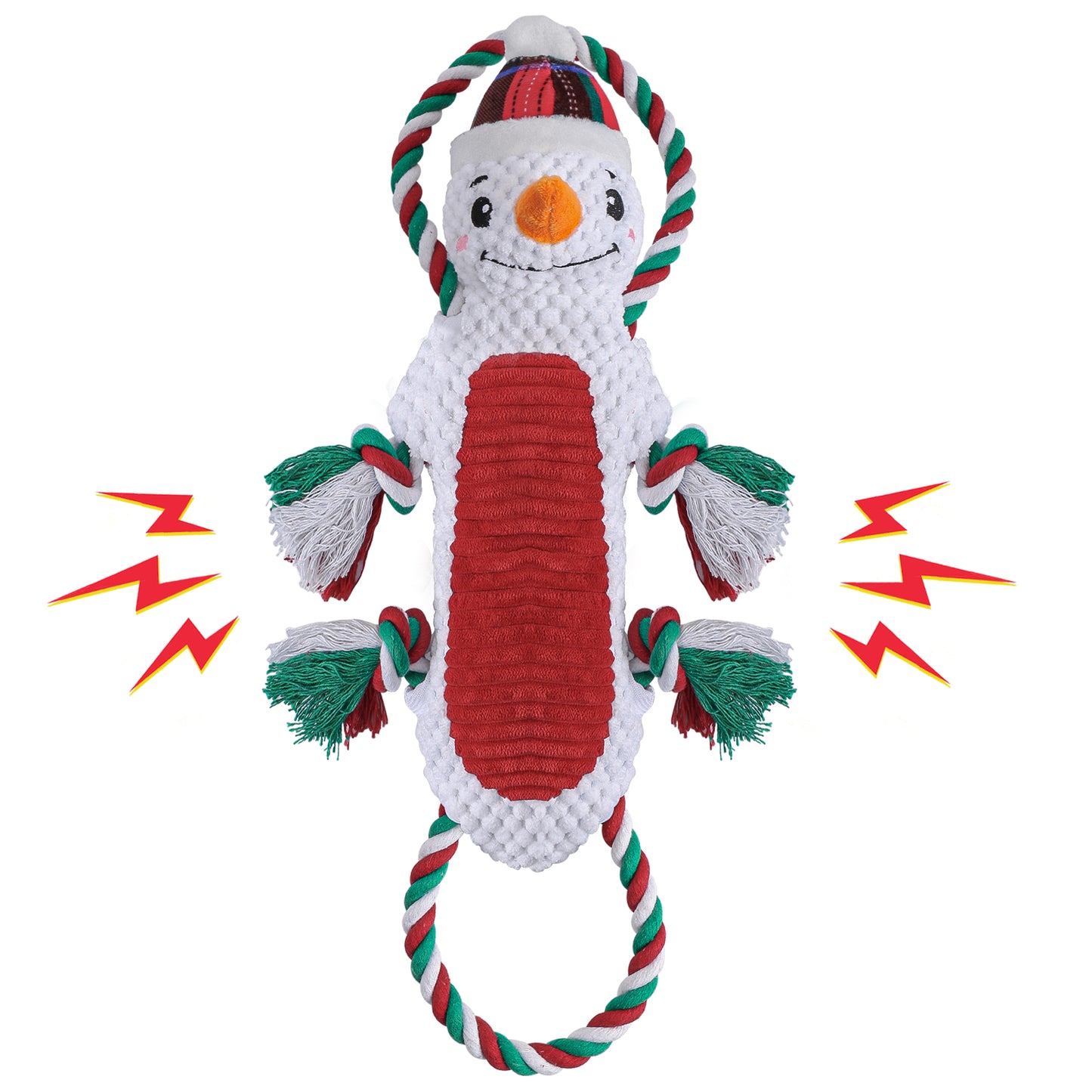 Newget Christmas Dog Toys, Plush Squeaky Interactive Toy for Puppy Teething | Interactive Squeaker Toys, Dog Cute Gifts, Dog Toy Set, Reduces Boredom, For Small Medium Dogs, Indoor and Outdoor Play