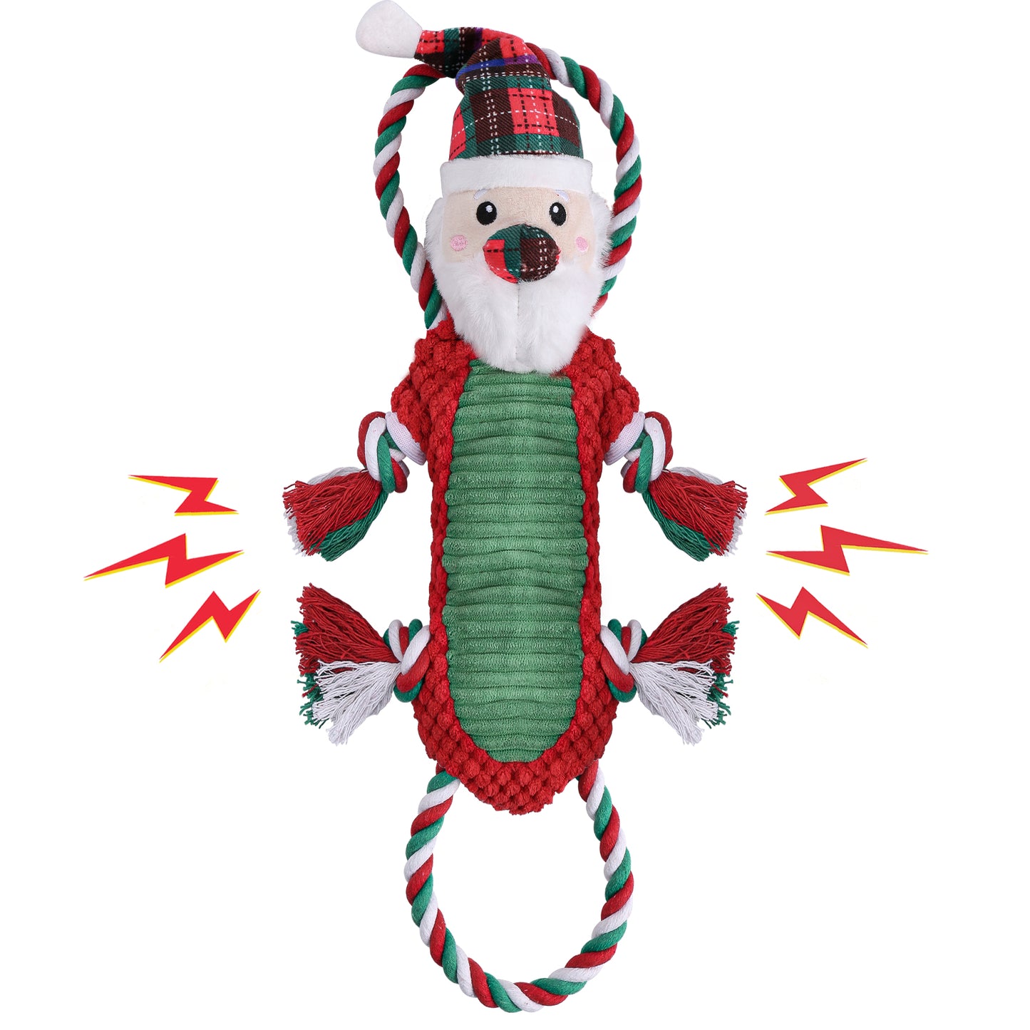 Newget Christmas Dog Toys, Plush Squeaky Interactive Toy for Puppy Teething | Interactive Squeaker Toys, Dog Cute Gifts, Dog Toy Set, Reduces Boredom, For Small Medium Dogs, Indoor and Outdoor Play