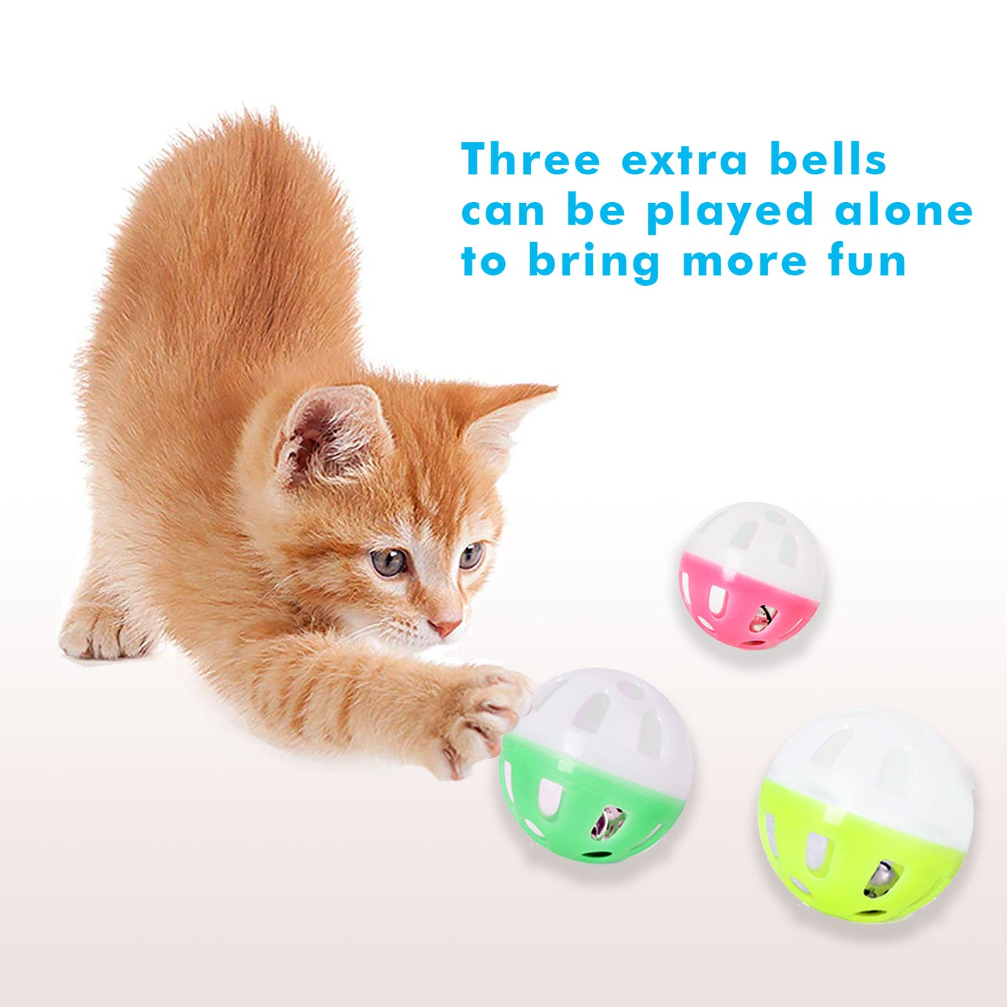 UPSKY Cat Toy Roller 3-Level Turntable Cat Toys Balls with Six Colorful Balls Interactive Kitten Fun Mental Physical Exercise Puzzle Kitten Toys