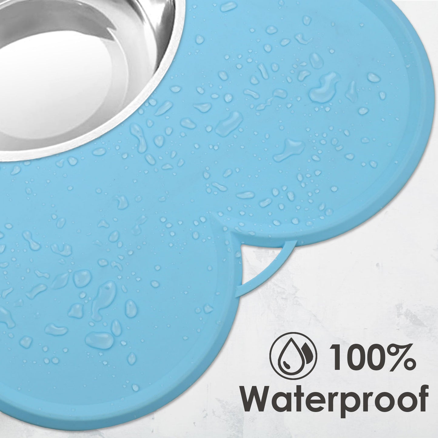 UPSKY Non-Slip, Waterproof Silicone Bone-Shaped Dog & Cat Placemat, Large: 22 x 16-in