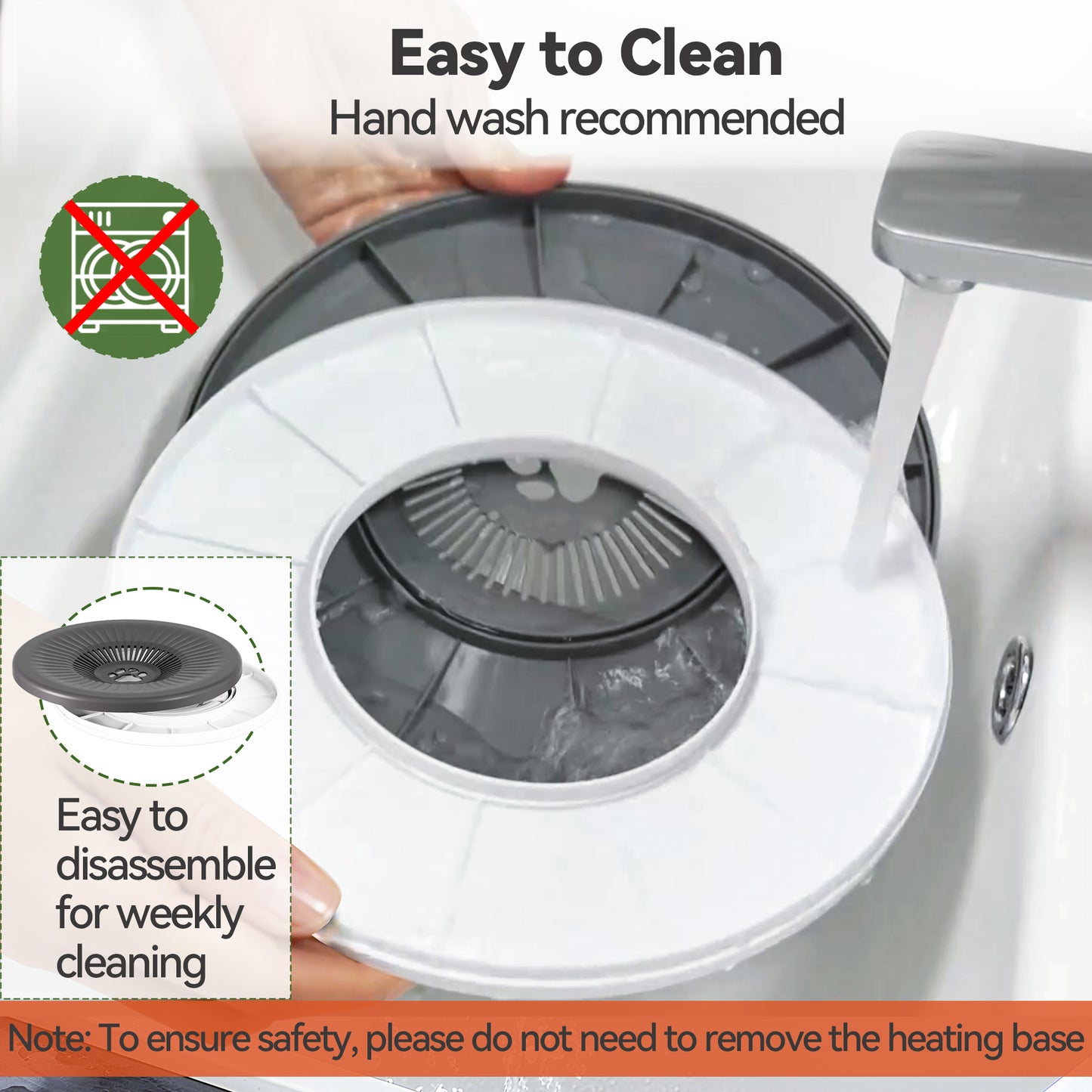 6.5L Heated Water Bowl, Stainless Steel Outdoor Heated Dog Bowl with Anti-Chew Cord, Large Capacity Heated Pet Slow Drinking Dish Provide Warm Water in Winter for Dogs