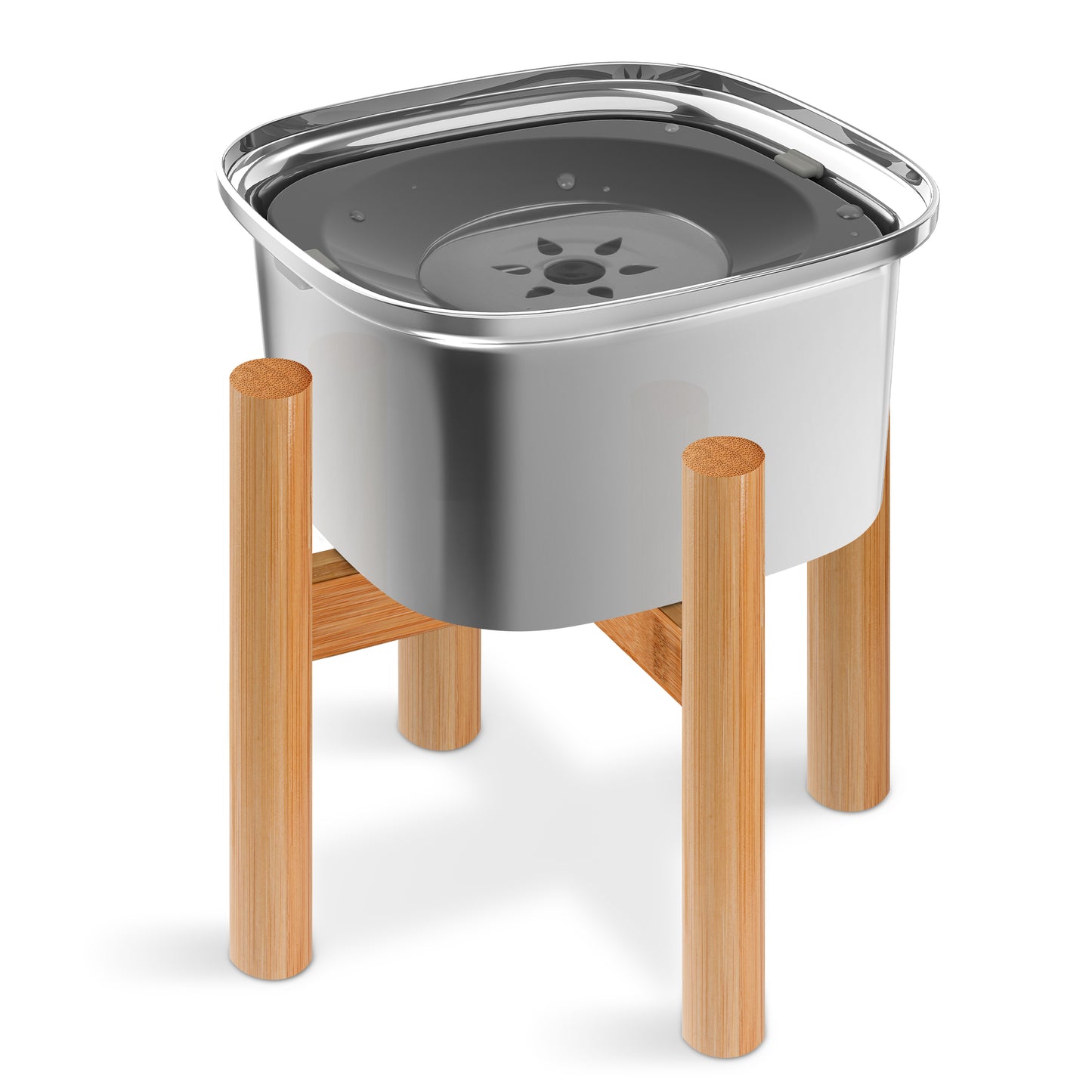 Decflow 3L Elevated Dog Water Bowl Stainless Steel Feeder with Stand, Large Capacity, Non-Spill, Suitable for Small, Medium, and Large Dogs