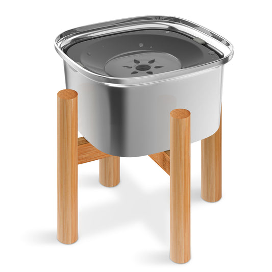 Decflow 3L Elevated Dog Water Bowl Stainless Steel Feeder with Stand, Large Capacity, Non-Spill, Suitable for Small, Medium, and Large Dogs