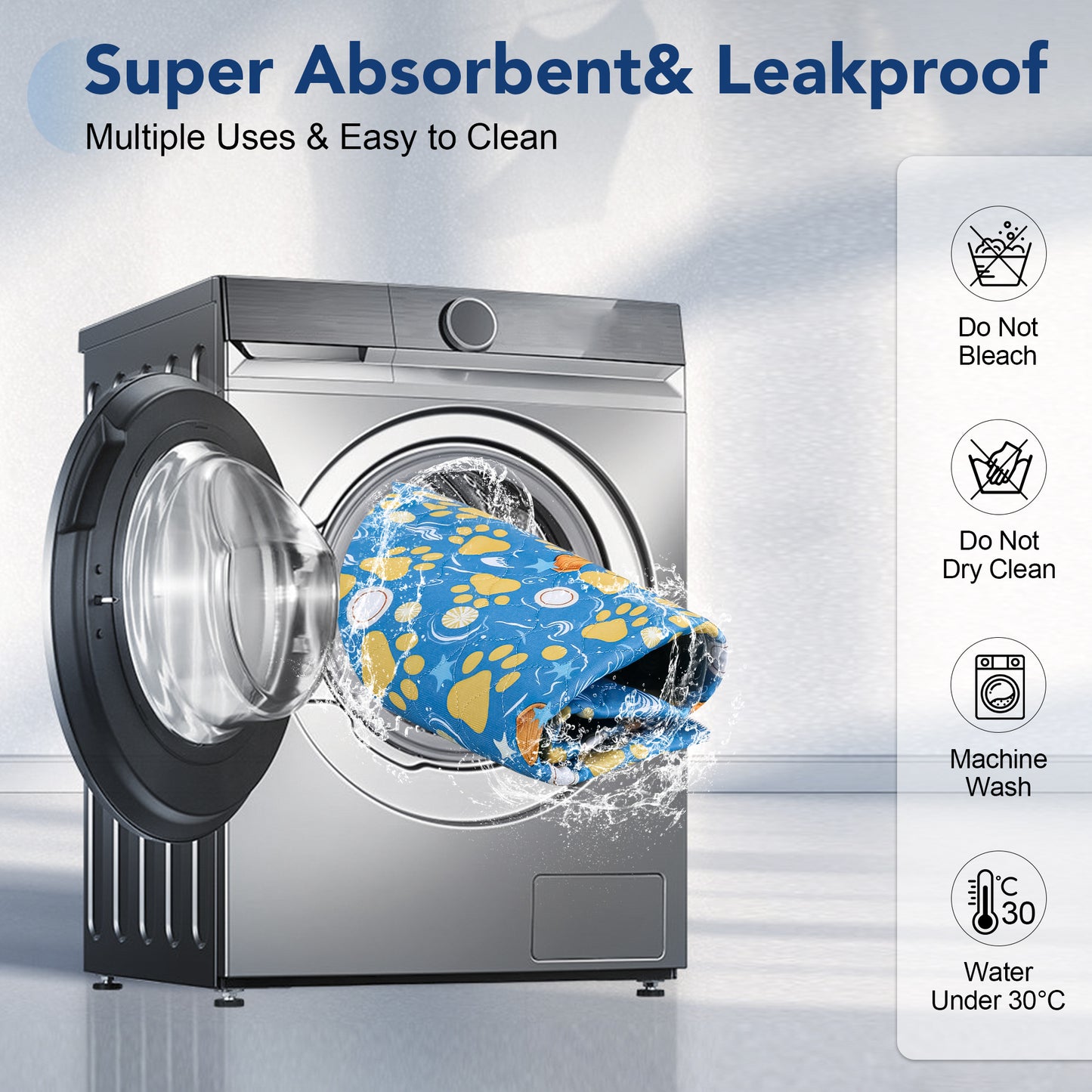 UPSKY Washable Reusable Super Absorbent Waterproof Dog Pee Pads, 2 count