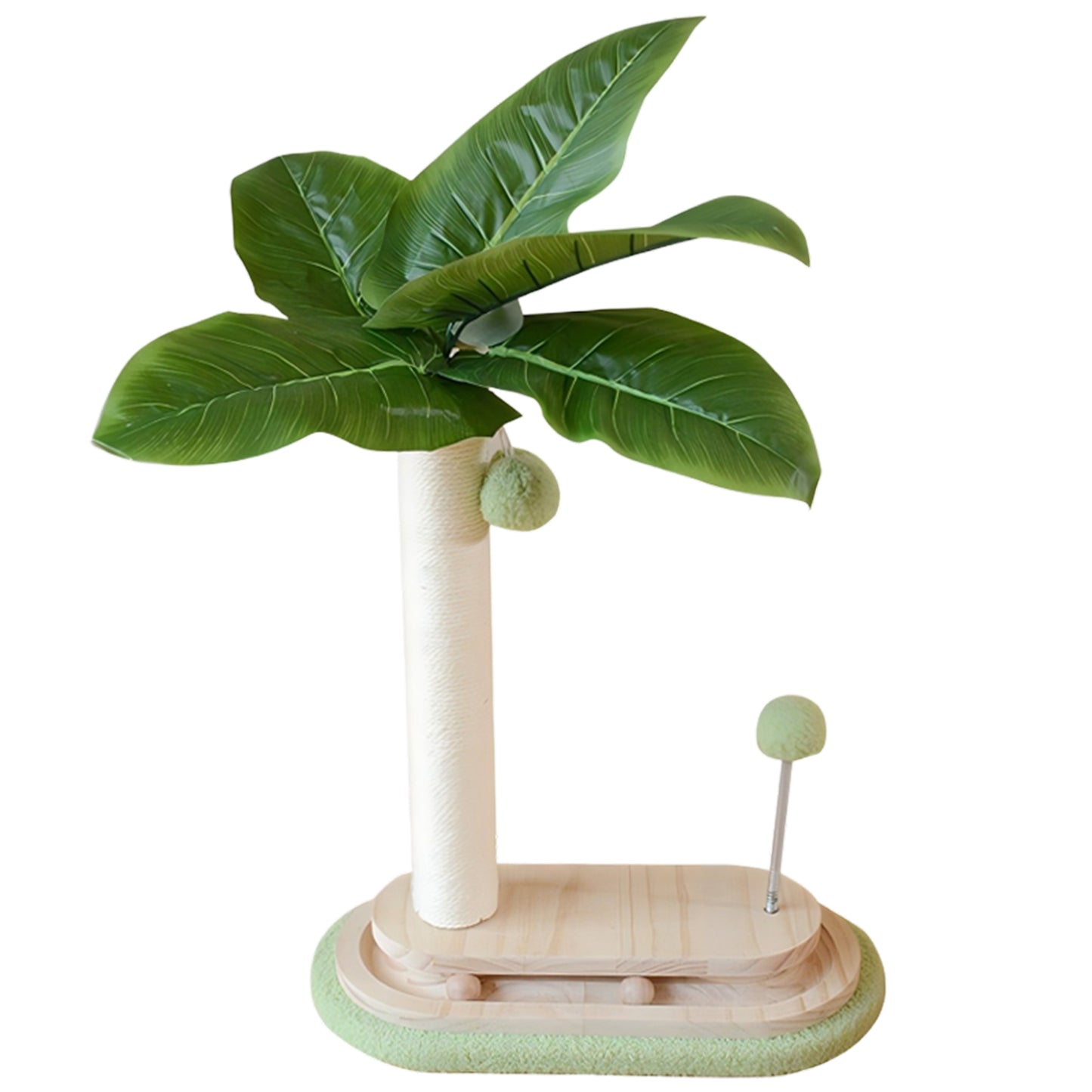 Decflow Green Plant 20.5-in Indoor Cat Scratcher Pole Vertical with Sisal Rope, White