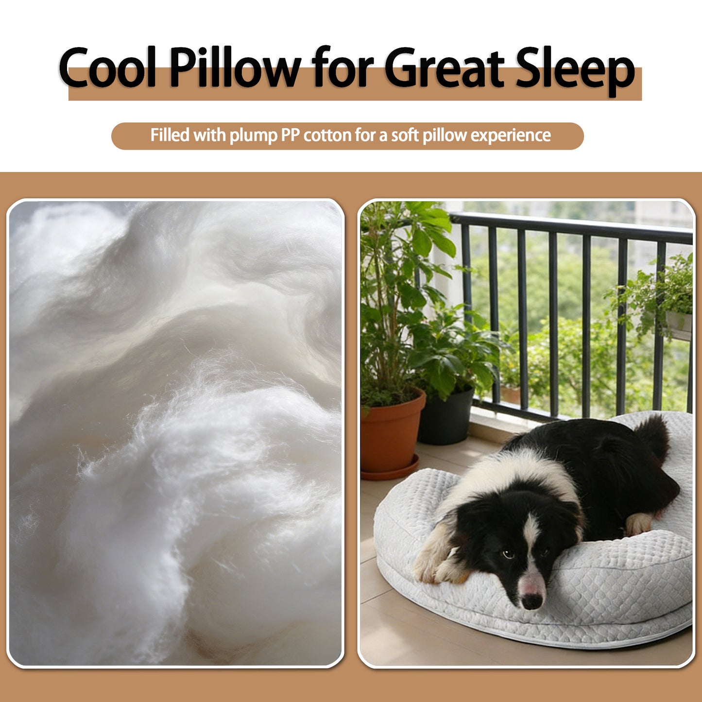 Decflow Summer Cool Dog Mat with Armrest, Light Gray, Medium