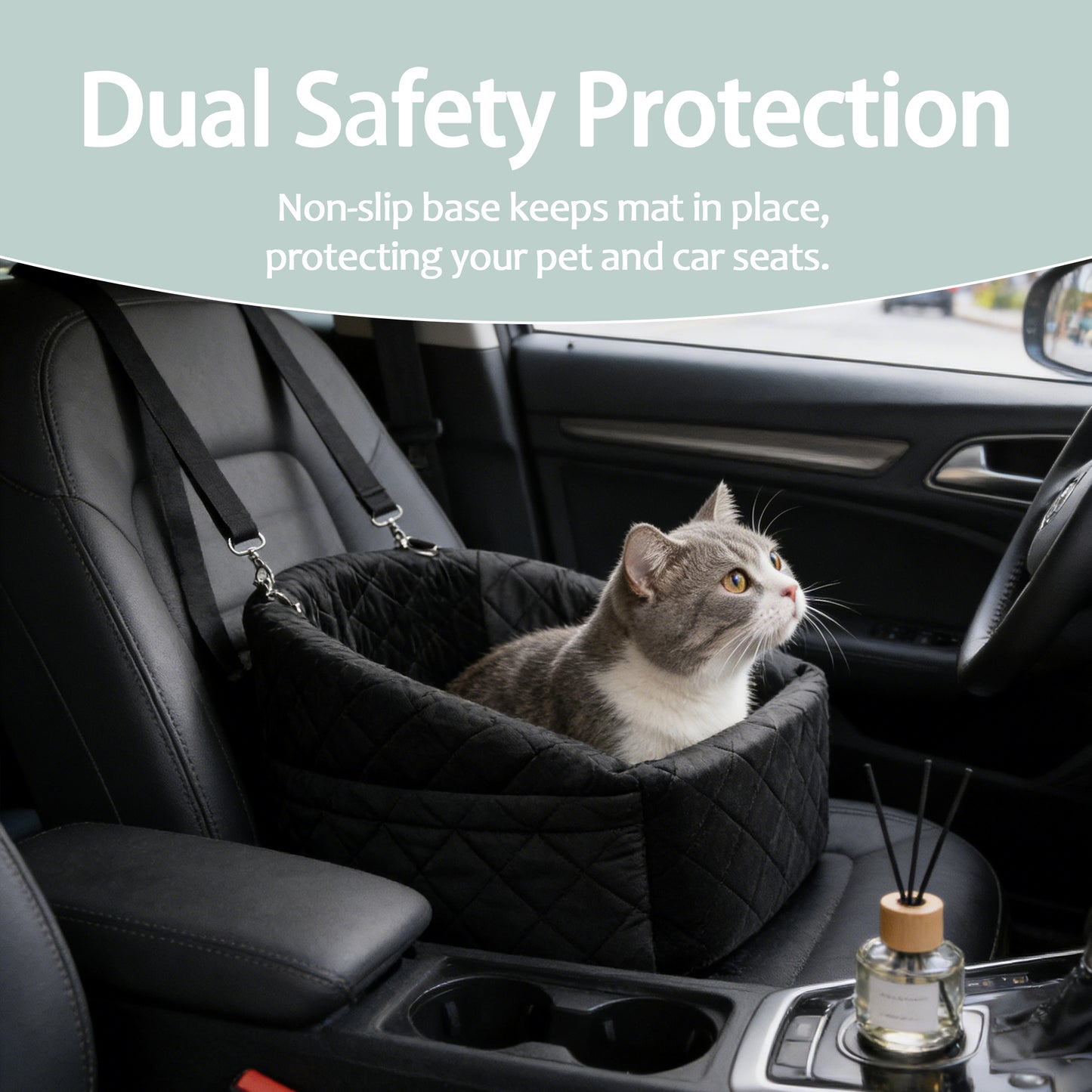 Decflow Waterproof Fleece Fully Removable & Easy to Clean Car Seat Cover for Dogs