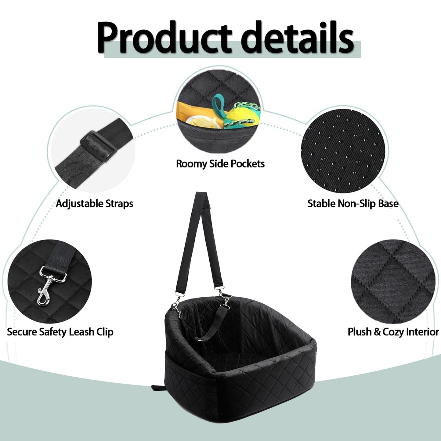 Decflow Waterproof Fleece Fully Removable & Easy to Clean Car Seat Cover for Dogs
