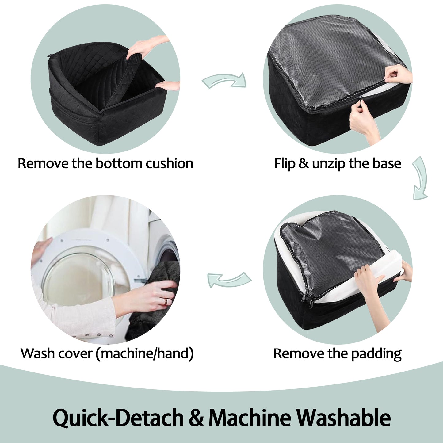 Decflow Waterproof Fleece Fully Removable & Easy to Clean Car Seat Cover for Dogs