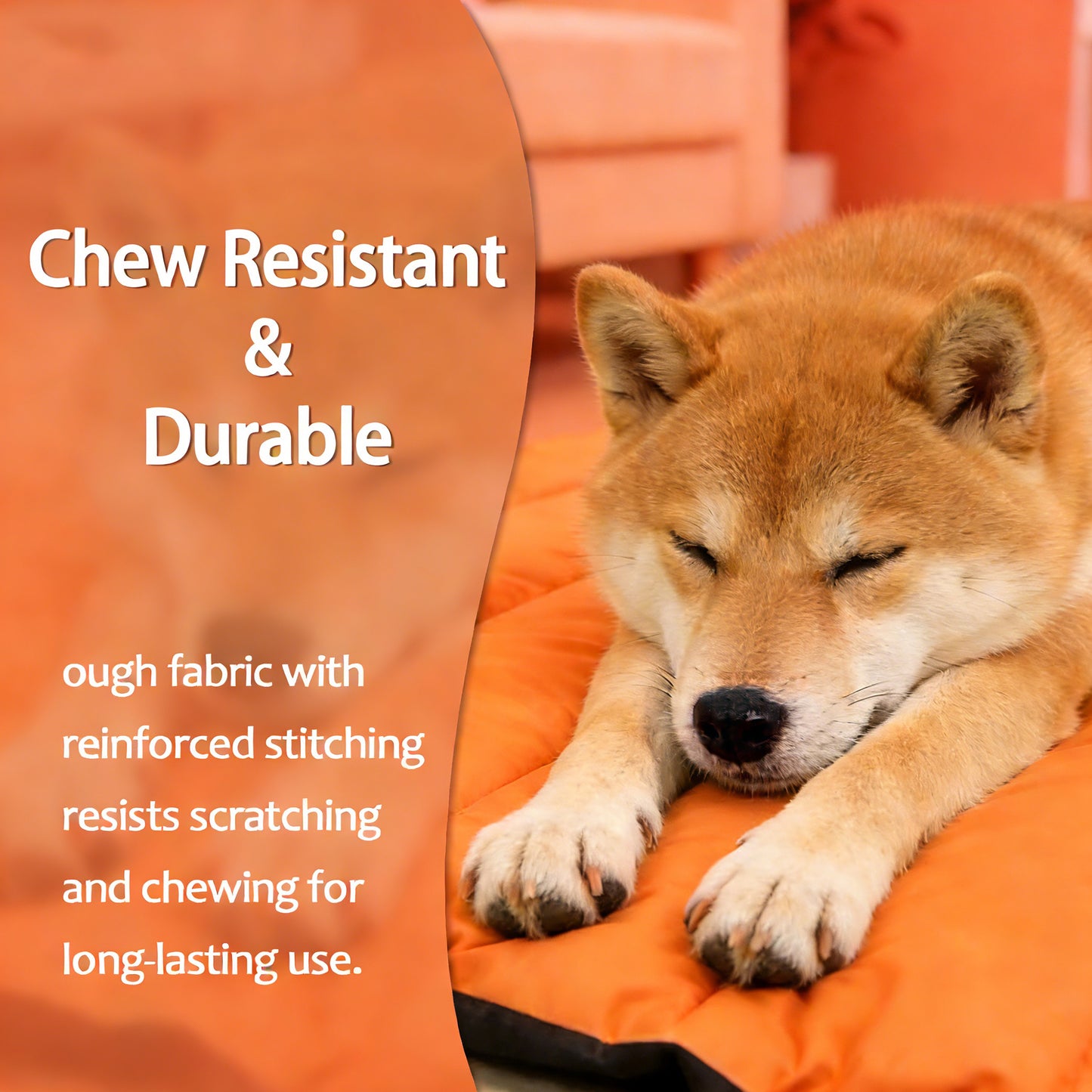 Decflow Summer & Spring Water & Moisture-Proof Dog Bed Mat for Dogs, Medium, Orange