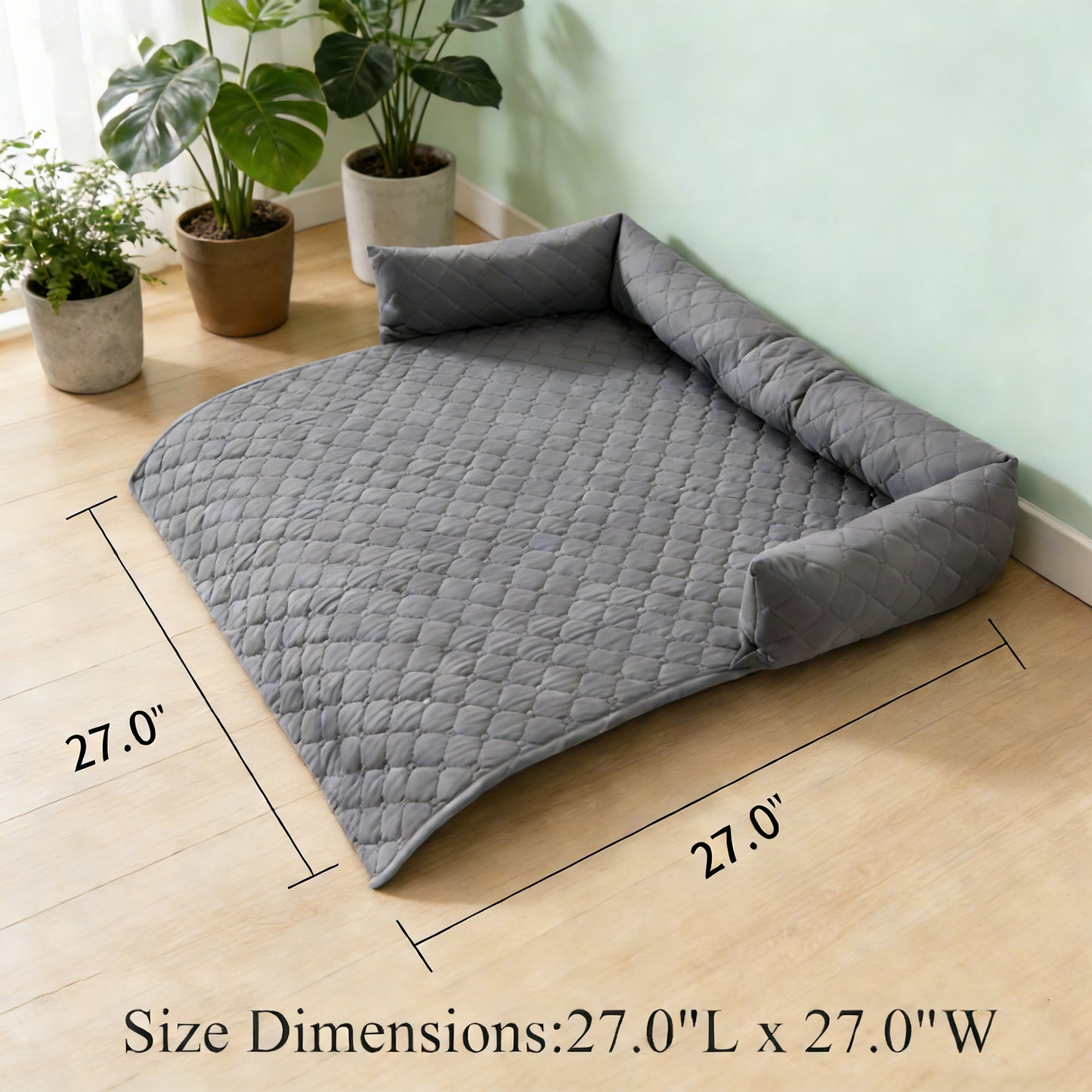 Decflow Summer Cooling Non-Slip Mat for Dogs & Cats, Gray, Medium