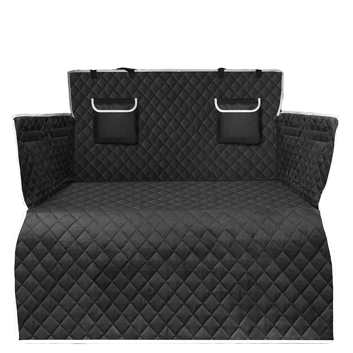 Decflow Non-Slip Cargo Liner Car Trunk Dog Mat with Bumper Flap, Black, Medium
