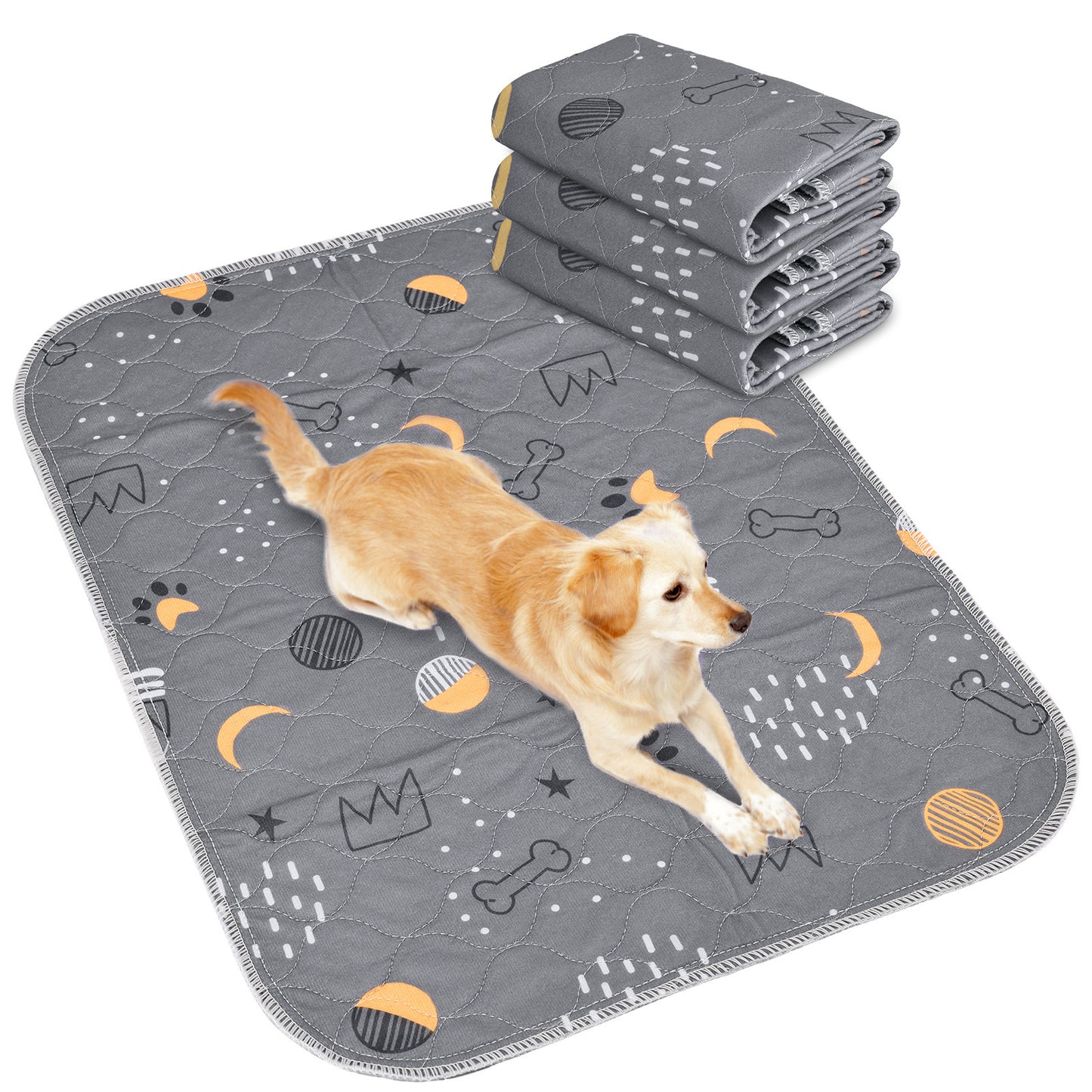 UPSKY Washable Non-Slip Fast Absorbent Dog Pee Pads, 2 count, Grey