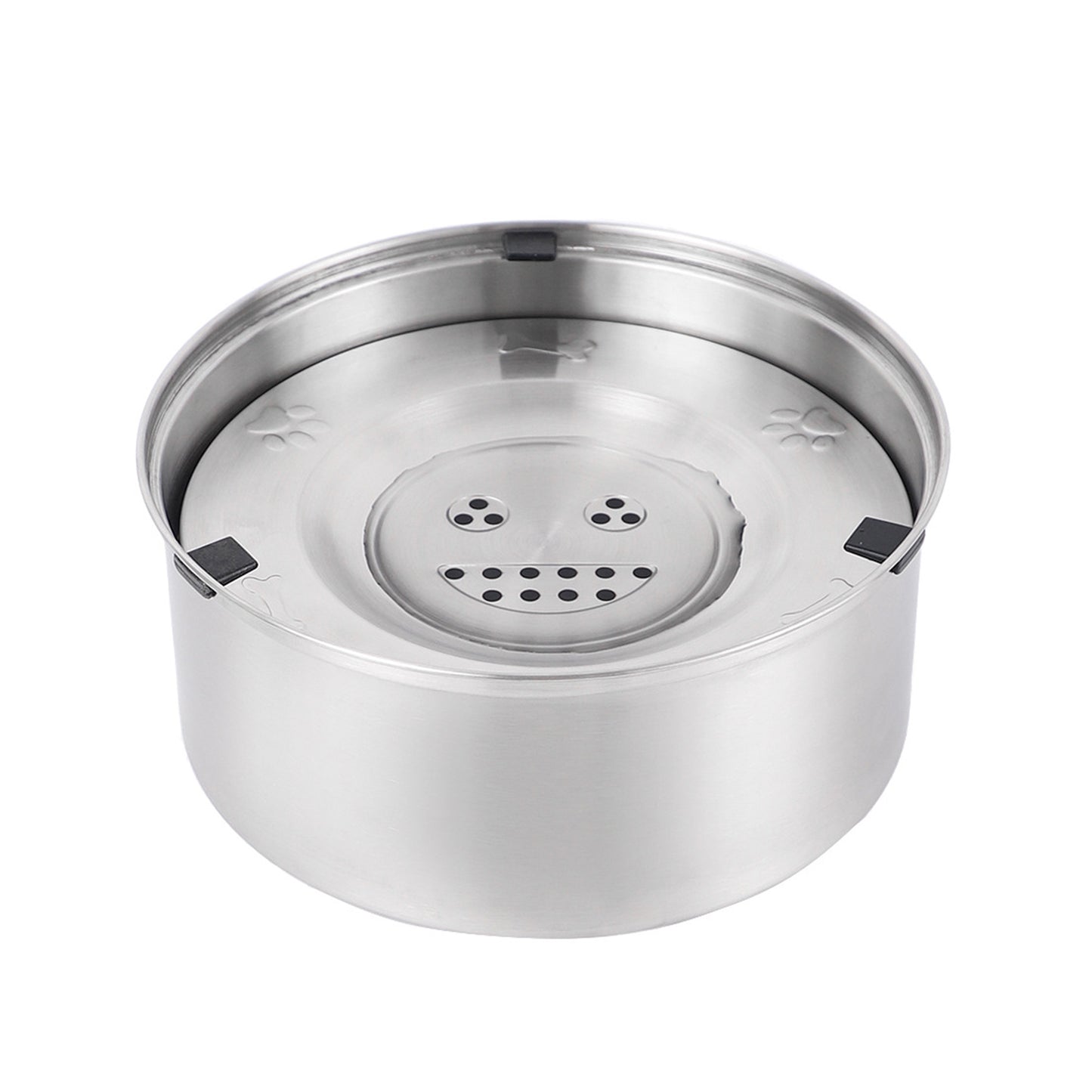 Newget 304 Stainless Steel Floating Anti-Splash & No Wet Mouth Design Stable Base Dog Water Bowl, Medium: 3-L
