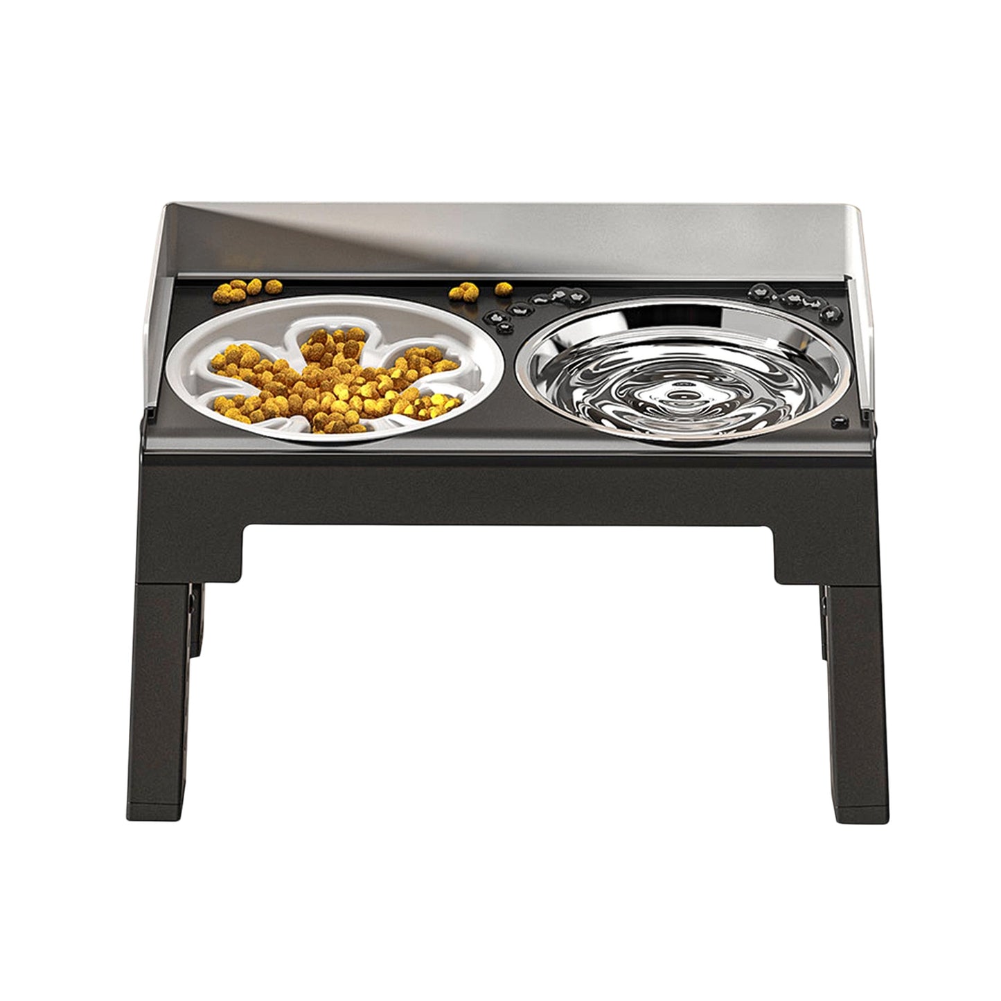 Newget Adjustable Height Raised Elevated Acrylic Dog Bowl, Medium