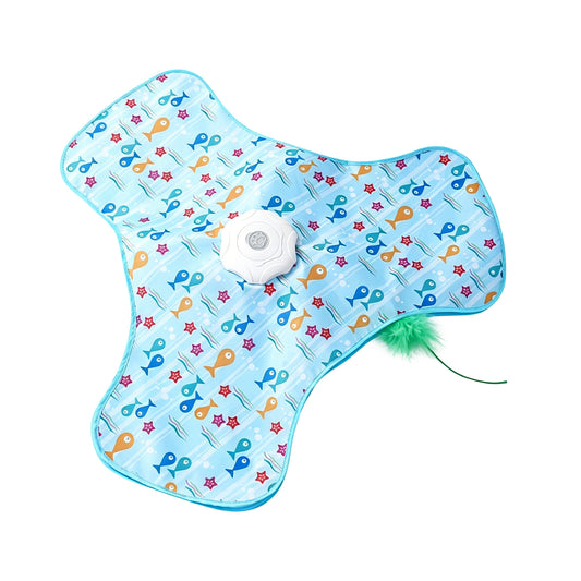 Twinsing Automatic Interactive Hide & Seek Toy with 360 Degree Random Movement & 3 Speed Settings Rechargeable Cat Toy, Blue