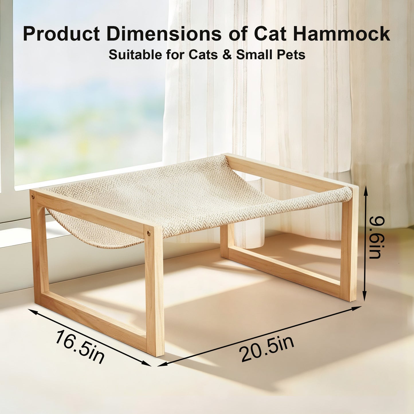 Twinsing Elevated Hammock Cat Bed with Removable Washable Cover