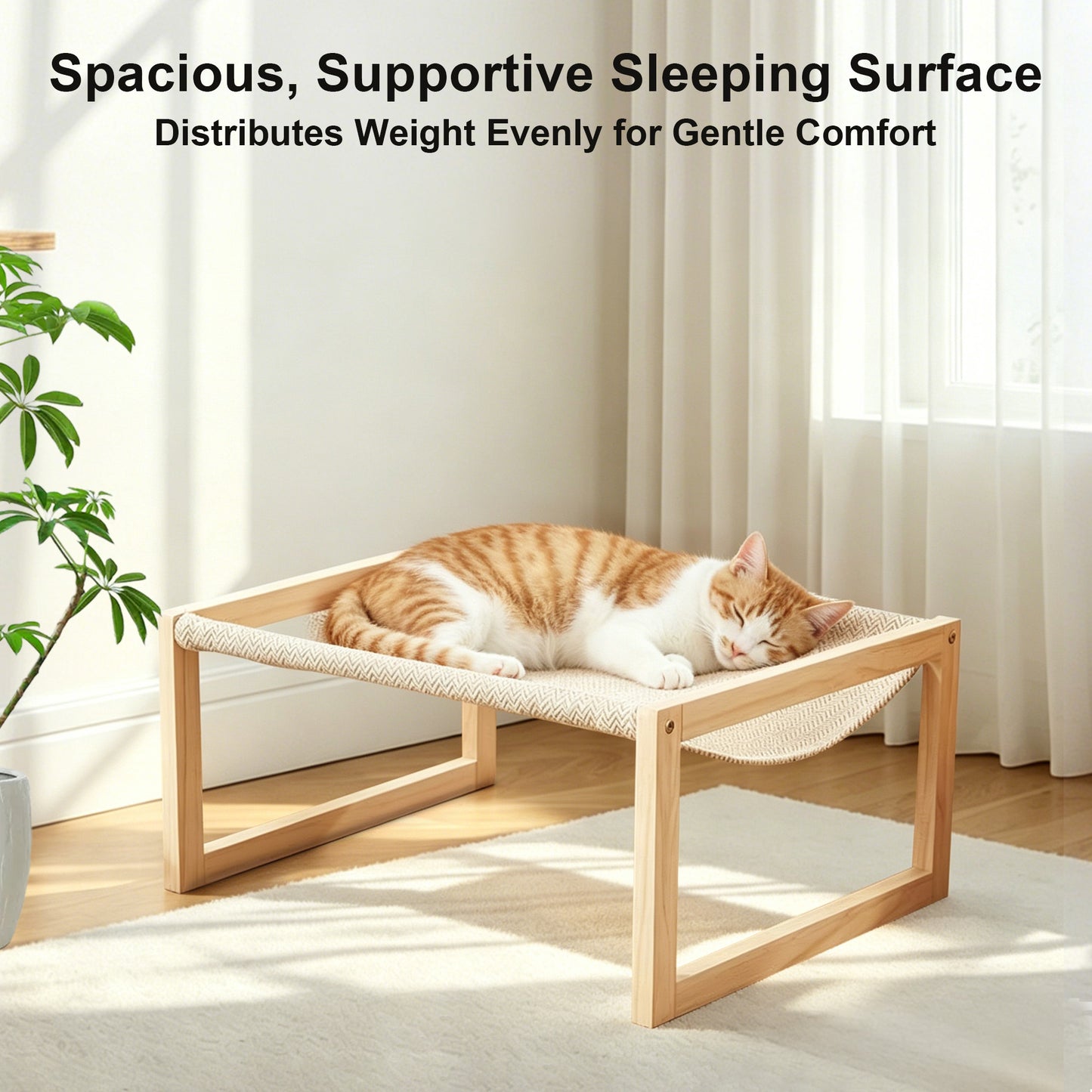 Twinsing Elevated Hammock Cat Bed with Removable Washable Cover