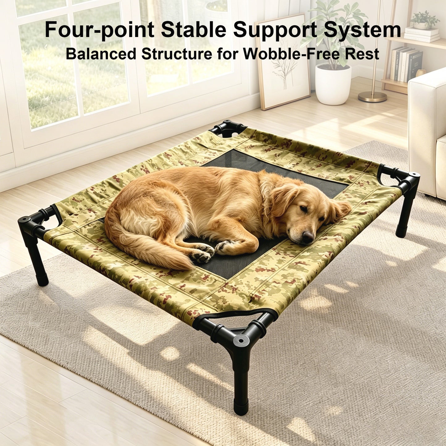 Twinsing Metal Frame Raised Cot Elevated Dog & Cat Bed with Breathable Mesh