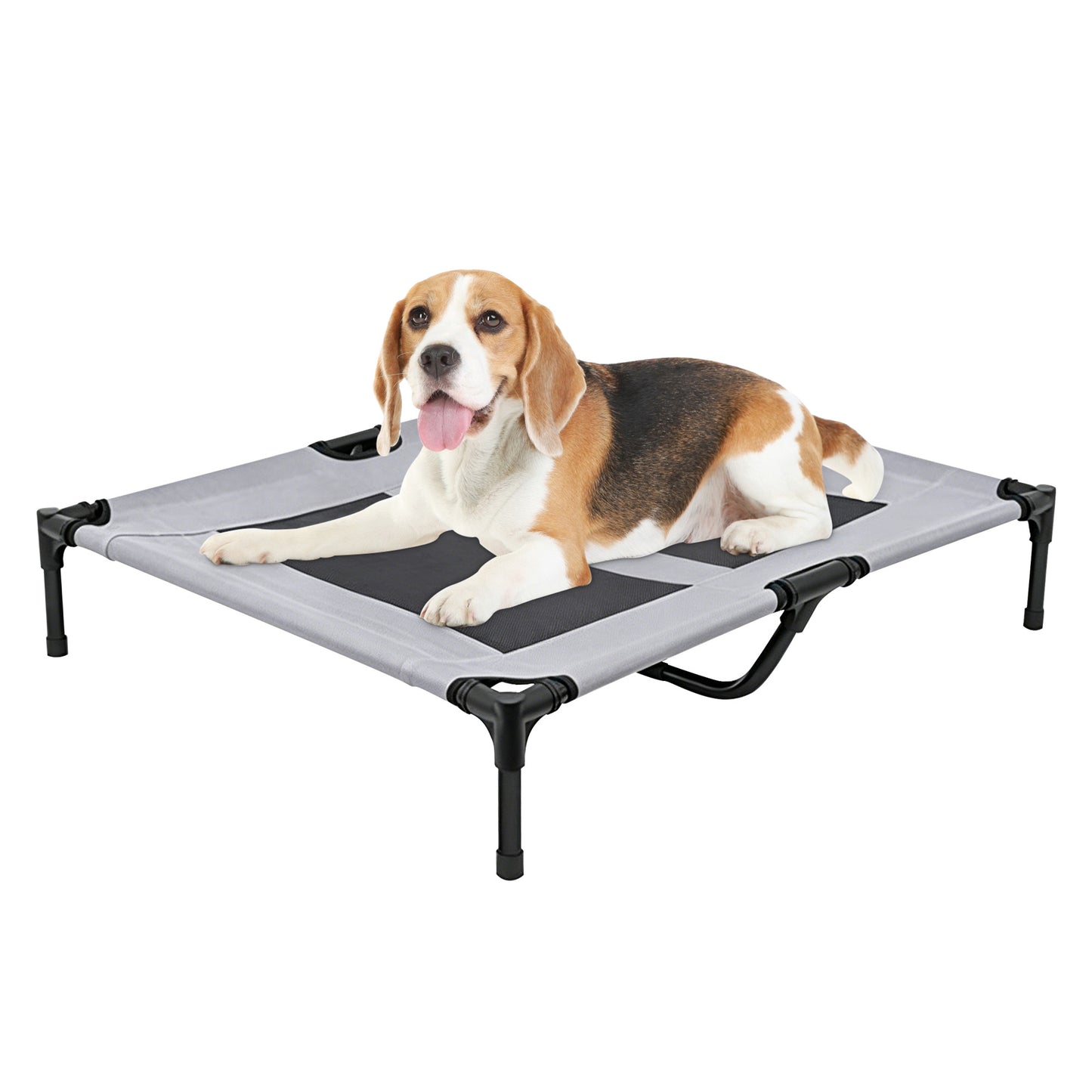 Twinsing Raised Cot Elevated Cooling Dog & Cat Bed with Breathable Mesh & Portable Collapsible Hammock, Grey