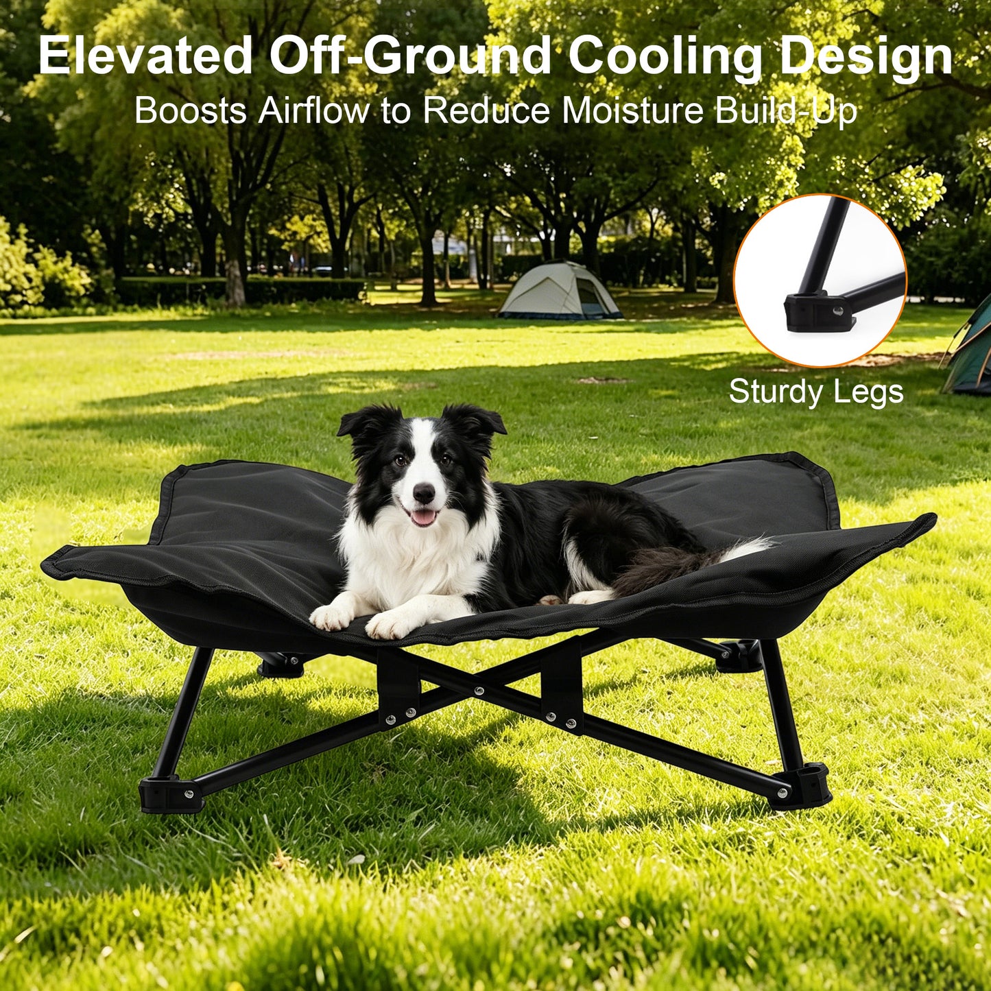 Twinsing Elevated Cot with Non-Slip Feet Dog Bed with Removable Cover
