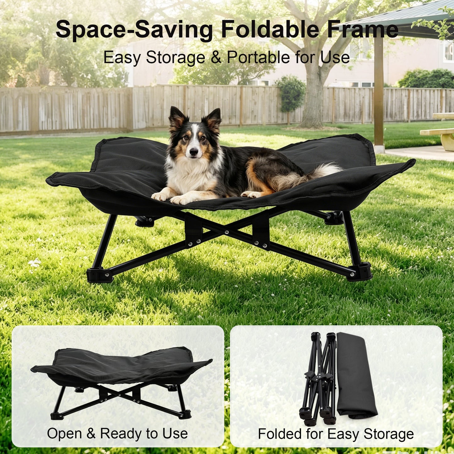 Twinsing Elevated Cot with Non-Slip Feet Dog Bed with Removable Cover