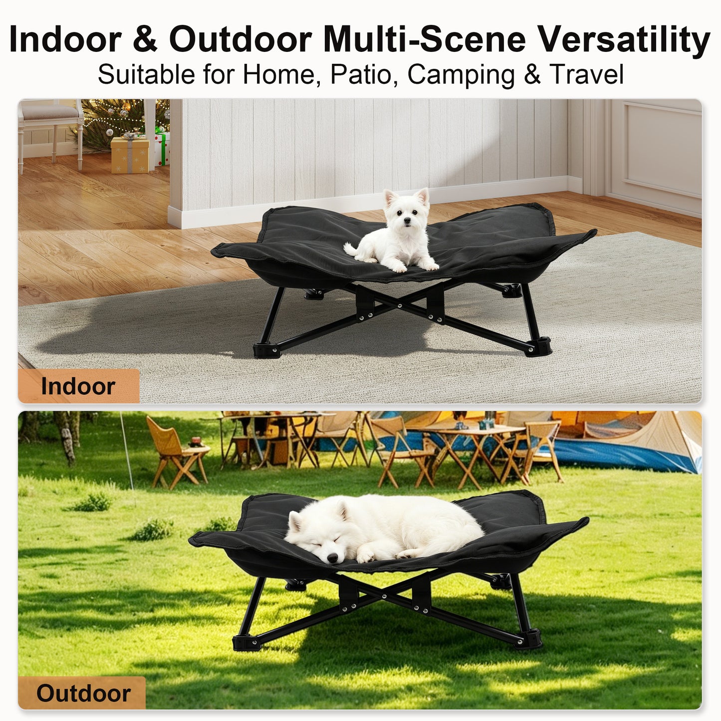 Twinsing Elevated Cot with Non-Slip Feet Dog Bed with Removable Cover