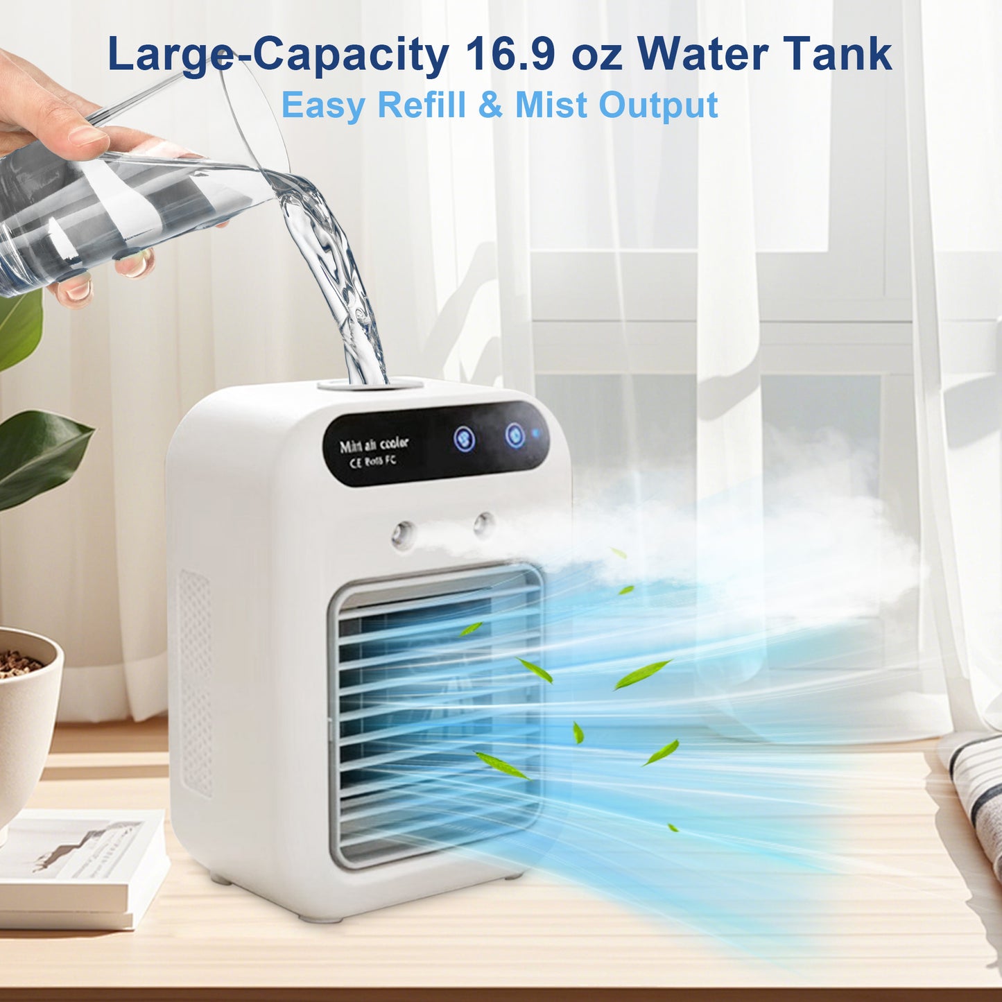 Twinsing Portable Air Cooler with Mist Spray Dog Crate Fan