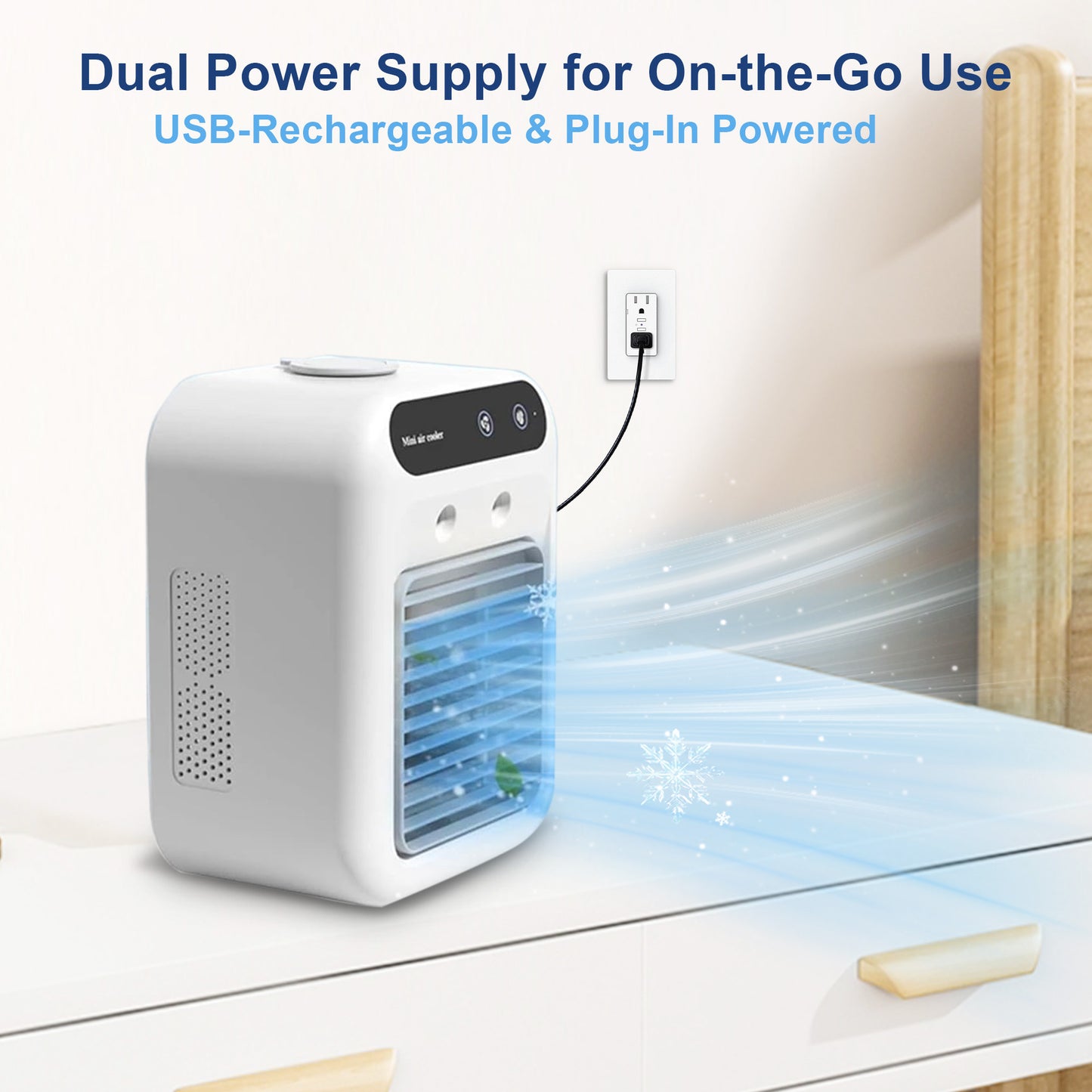 Twinsing Portable Air Cooler with Mist Spray Dog Crate Fan