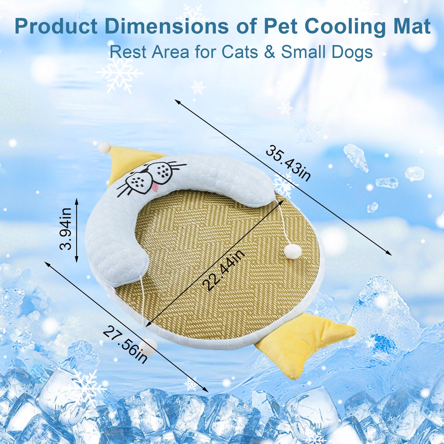 Twinsing Cooling Mat Washable Cat Bed