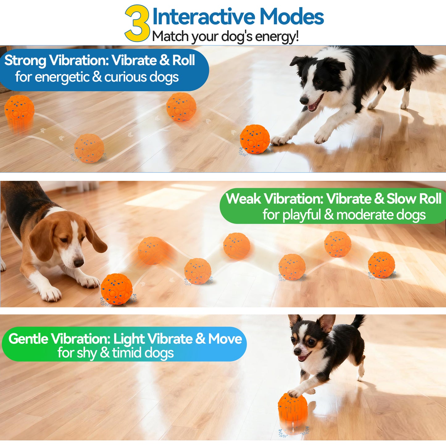 Newget Automatic Chew-Resistant Interactive Ball Dog Toy with Remote, Orange