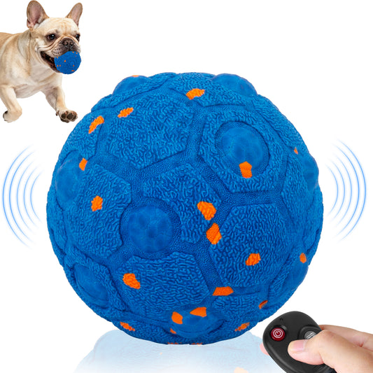 Newget Automatic Chew-Resistant Interactive Ball Dog Toy with Remote, Blue
