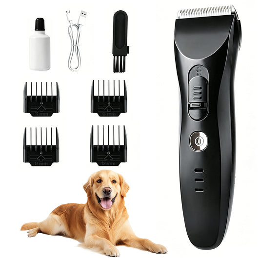 Twinsing Cordless Rechargeable Dog & Cat Hair Trimmer Clipper, Black