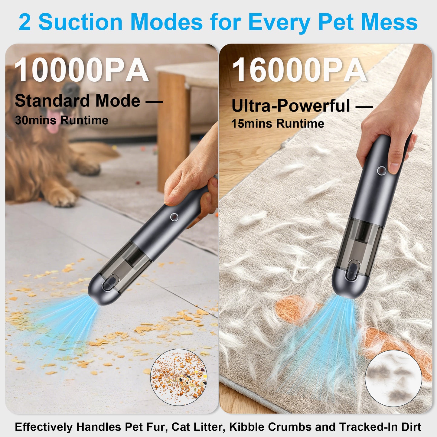 Newget 16KPA Pet Hair Handheld Vacuum Cleaner