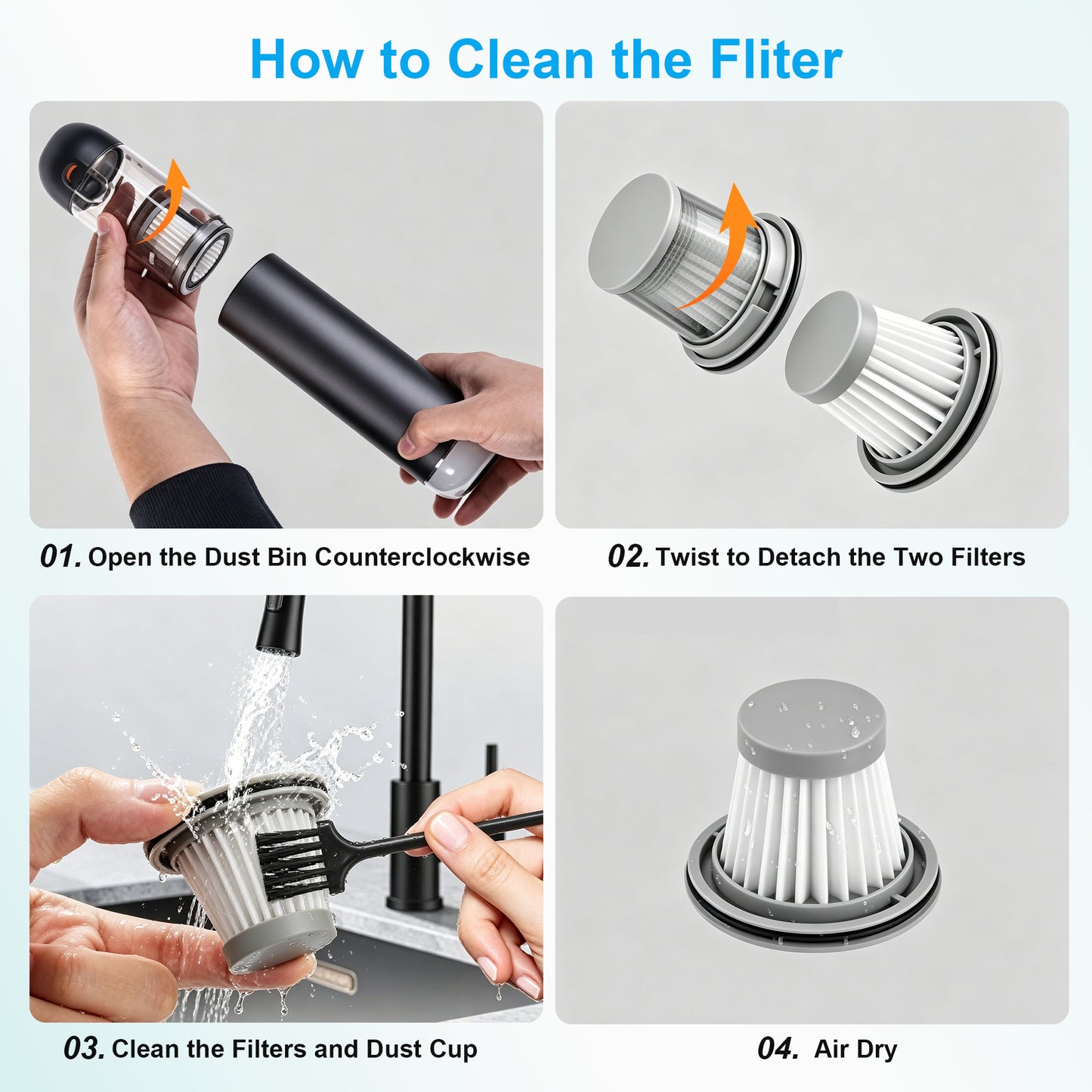 Newget 16KPA Pet Hair Handheld Vacuum Cleaner