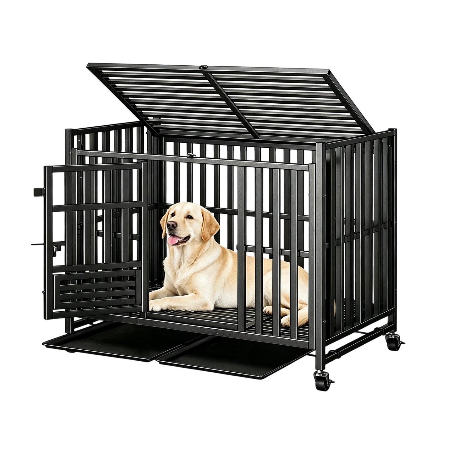 Newget Indoor & Outdoor Heavy Duty Dog Crate, Medium: 42 inch