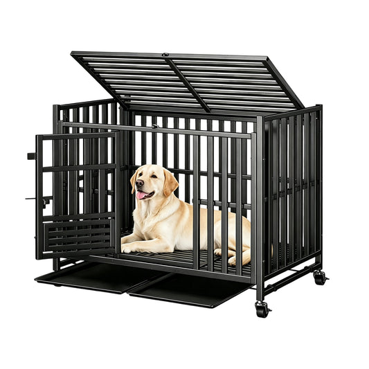 Newget Indoor & Outdoor Heavy Duty Dog Crate, Medium: 42 inch