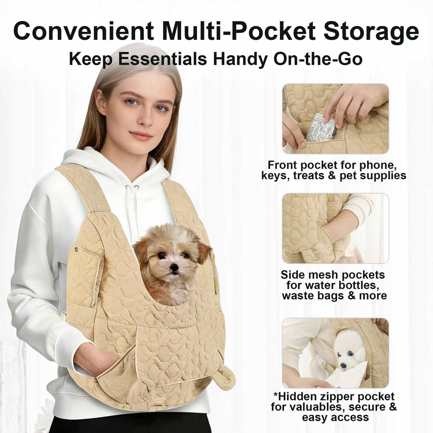 Twinsing Breathable Shoulder Strap Dog & Cat Backpack Carrier, Brown