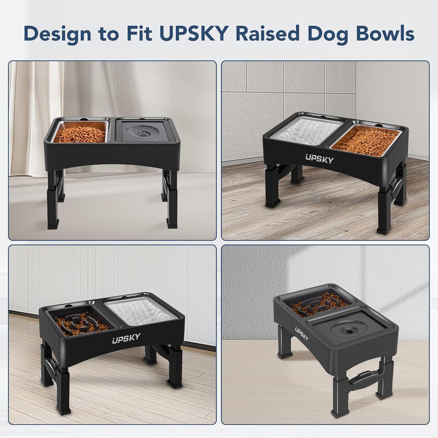 Generic 2Pcs Stainless Steel Dog Bowl, 50 Oz, 5 Cups, Modern, Silver, 9.1 x 6.8 x 4.3 Inches, Medium & Large Dogs