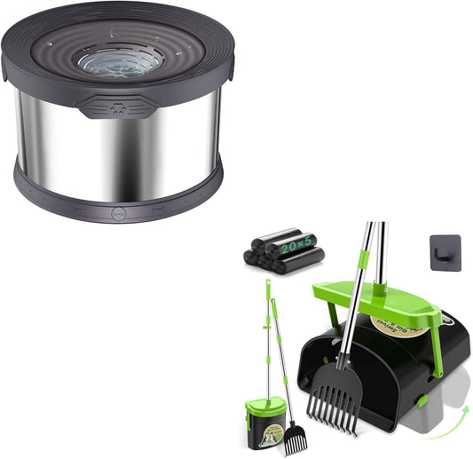 UPSKY Spill-Proof Dog Bowl & Pooper Scooper Bundle Set