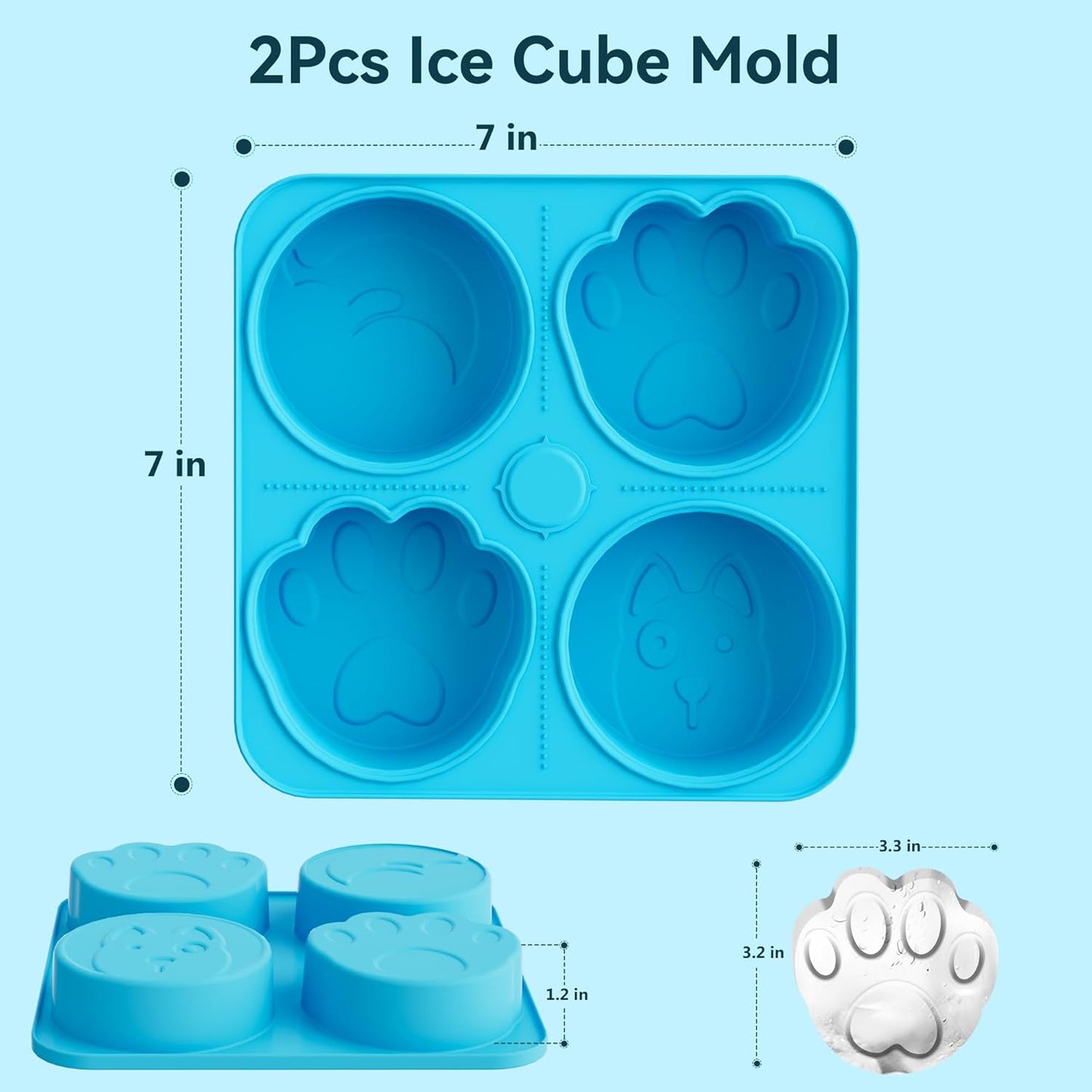 UPSKY 10L No-Spill Dog Bowl + Treat Ice Molds Set for Pets