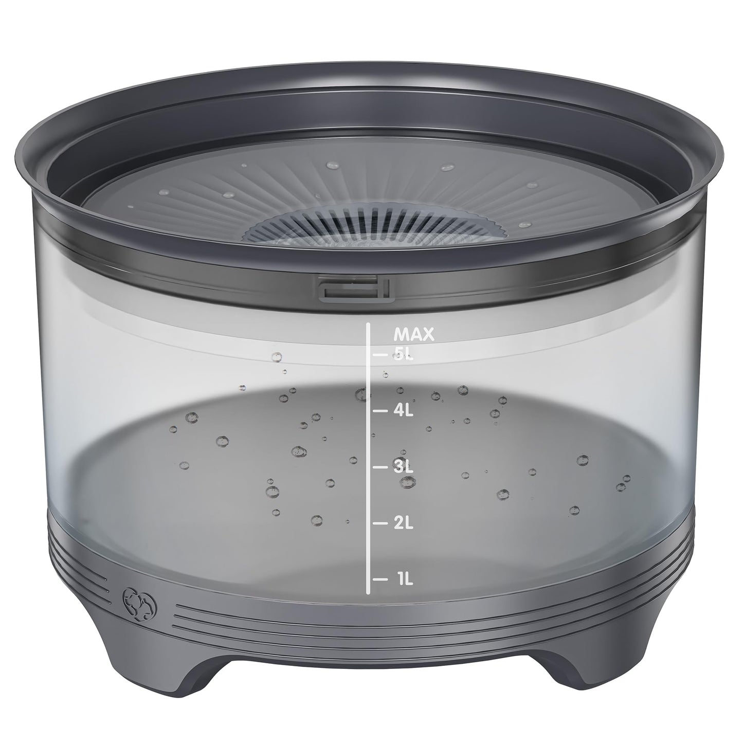 UPSKY 5.5L Dog Water Bowl,186oz Large Capacity No Spill Water Bowl for Dogs, Splash Proof Slow Water Feeder with Heightened Base, Anti-Slip Slow Drinking Pet Water Bowl for Messy Drinkers, B-Black