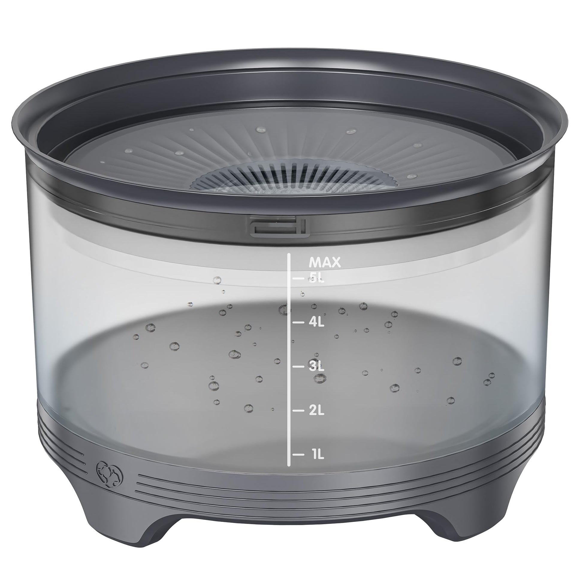 UPSKY 5.5L Dog Water Bowl,186oz Large Capacity No Spill Water Bowl for Dogs, Splash Proof Slow Water Feeder with Heightened Base, Anti-Slip Slow Drinking Pet Water Bowl for Messy Drinkers, B-Black