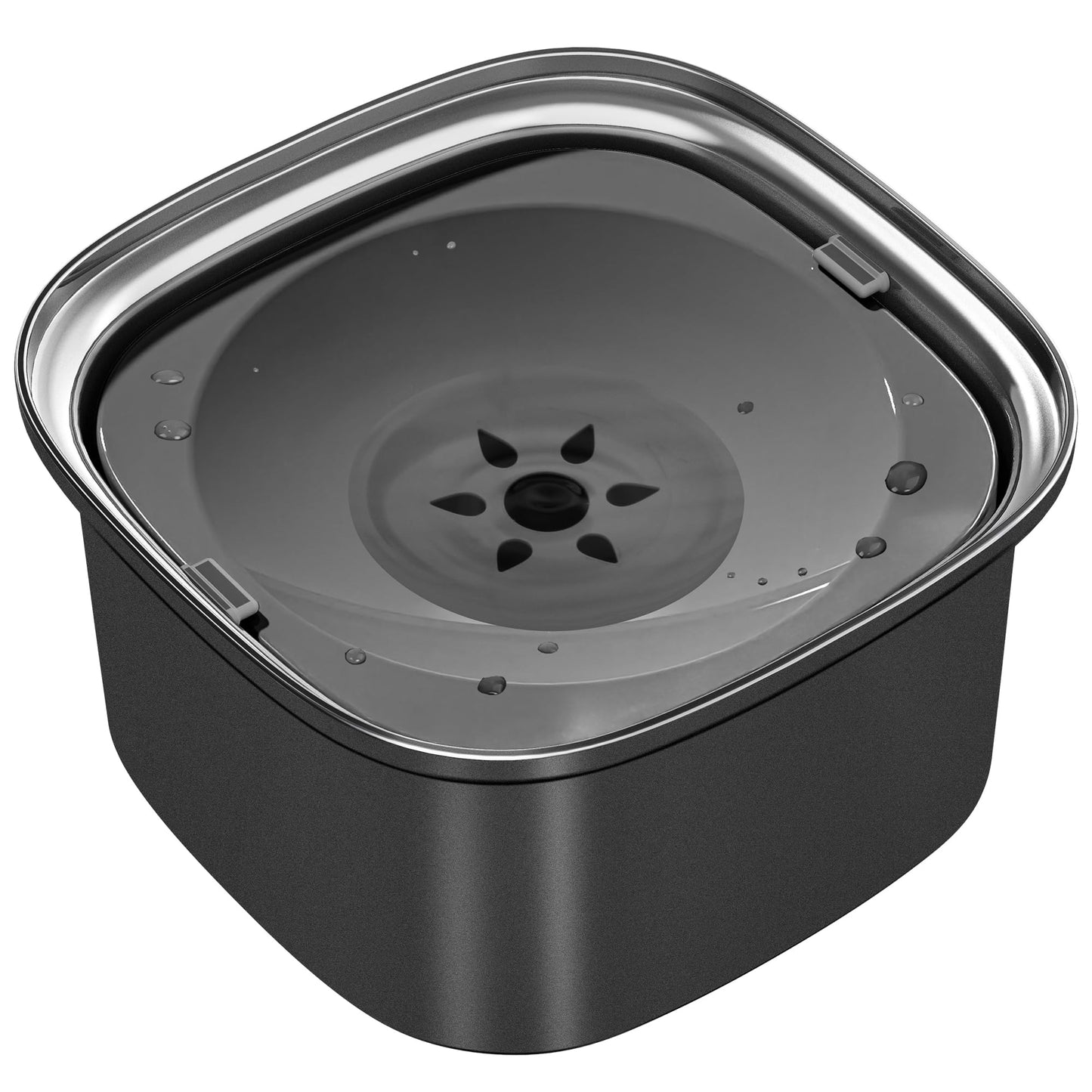 UPSKY 3L Dog Water Bowl 101oz Stainless Steel Dog Bowl No Spill Large Capacity Dog Food Water Bowl Slow Water Feeder, Spill Proof Pet Water Dispenser Vehicle Carried Travel Water Bowl