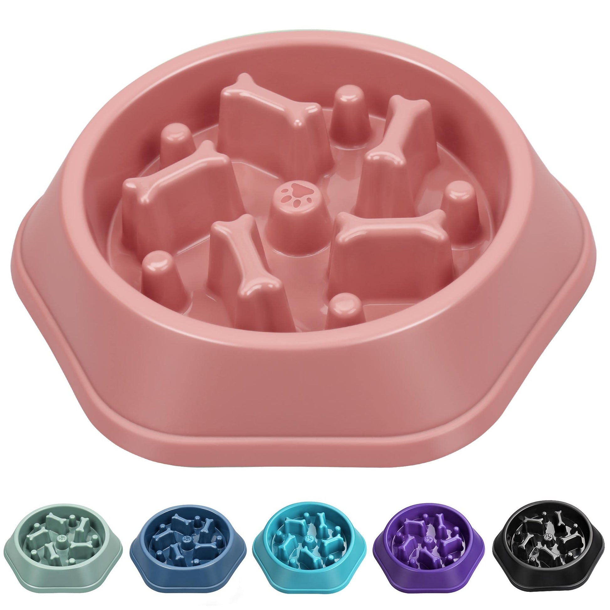 UPSKY Slow Feeder Dog Bowl Anti-Chocking Slower Feeding Pet Puzzle Bowls, Interactive Bloat Stop Dog Food Dishes Non-Slide Dogs Lick Treat for Small Medium