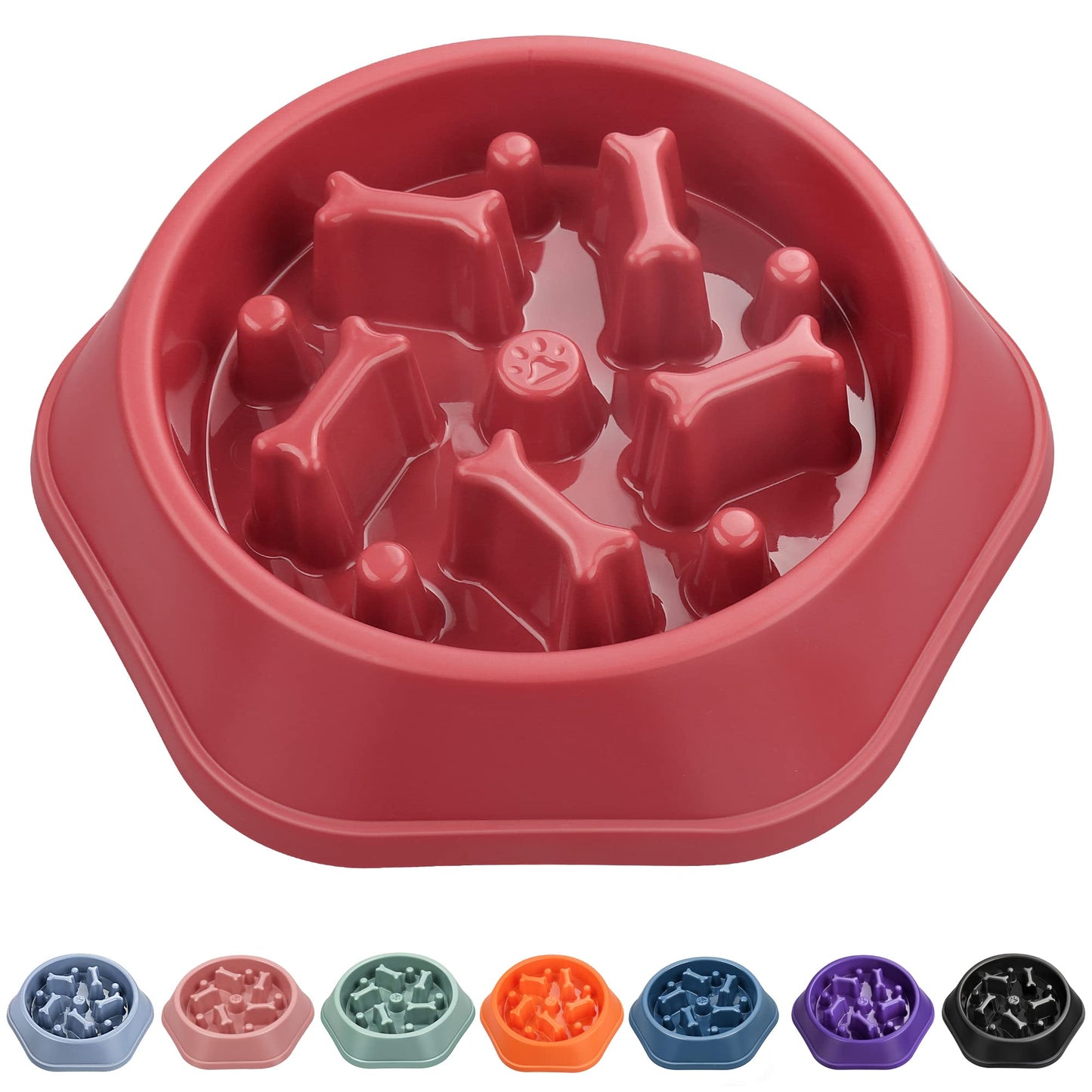 UPSKY Slow Feeder Dog Bowl Anti-Chocking Slower Feeding Pet Puzzle Bowls, Interactive Bloat Stop Dog Food Dishes Non-Slide Dogs Lick Treat for Small Medium